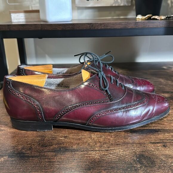 Mario de Gerard burgundy oxfords size 9.5 - Picture 1 of 11